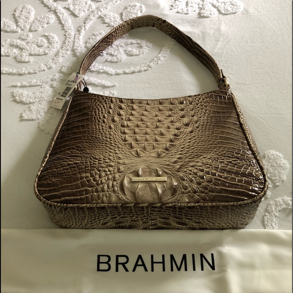 NWT Brahmin Meg Latte Melbourne with matching wallet. Mint condition
